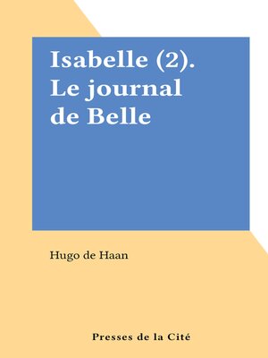 cover image of Isabelle (2). Le journal de Belle